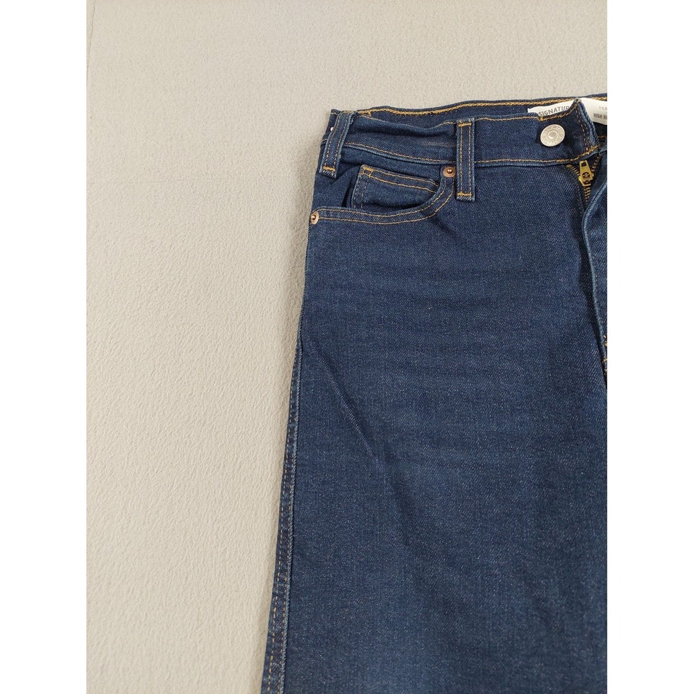 Levis Women Jean 28 Blue Denim Cotton Blend Skinny High Rise Stretch Distressed - Picture 3 of 16